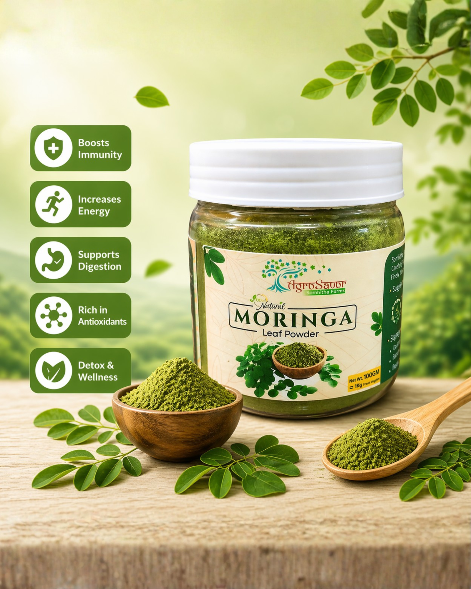 AGROSAVOR Moringa Powder – 100g