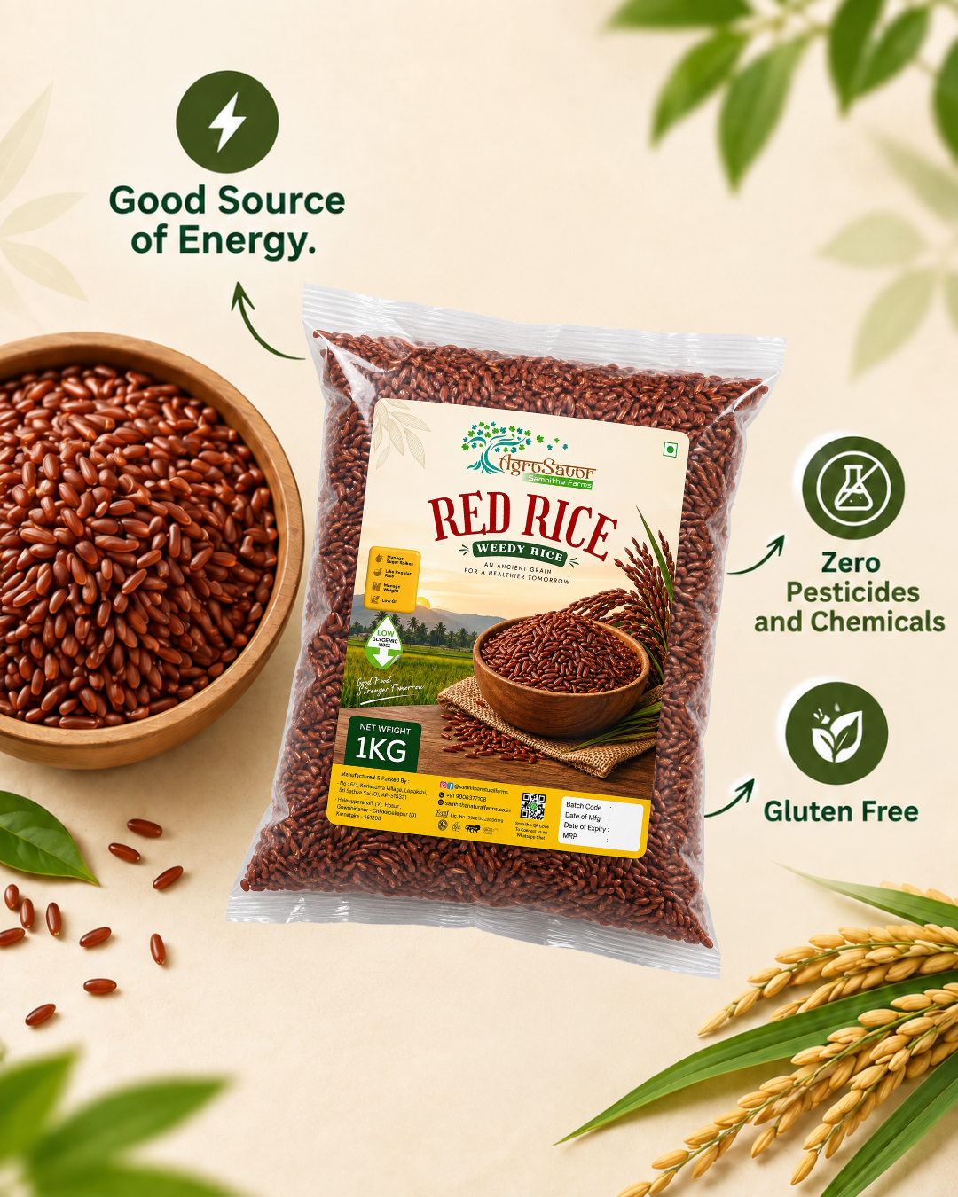 Organic Red Rice